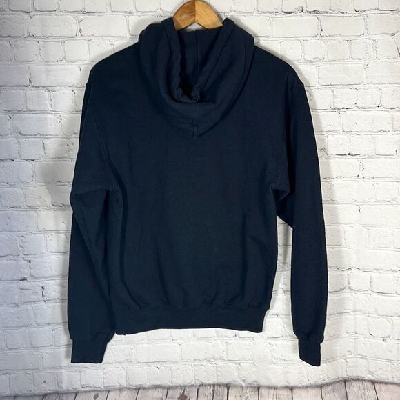 Mens Black Word Art Skull Hoodie size S Small - Picture 3 of 6